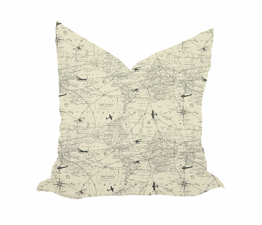 Air Traffic Felix Natural Pillow Cover