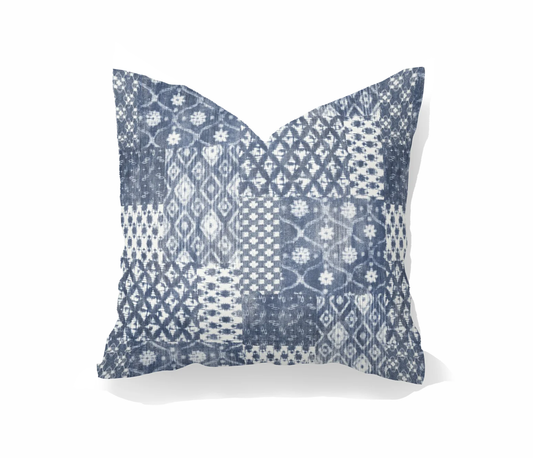 Blue Shibori Pillow Cover