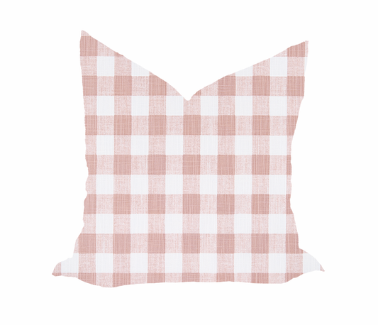 Buffalo Plaid Blush Pillow Cover
