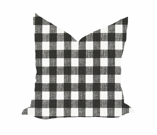 Buffalo Plaid Ink Pillow Cover