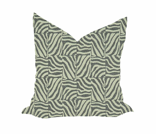 Grey Zebra Pillow Cover