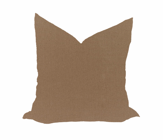 Sunbrella Canvas Camel Pillow Cover