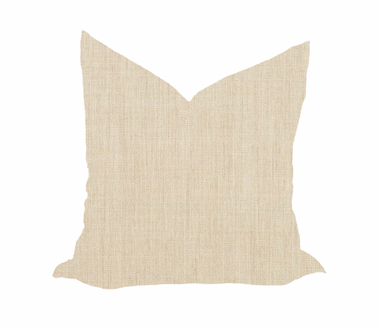 Sunbrella Canvas Flax Pillow Cover