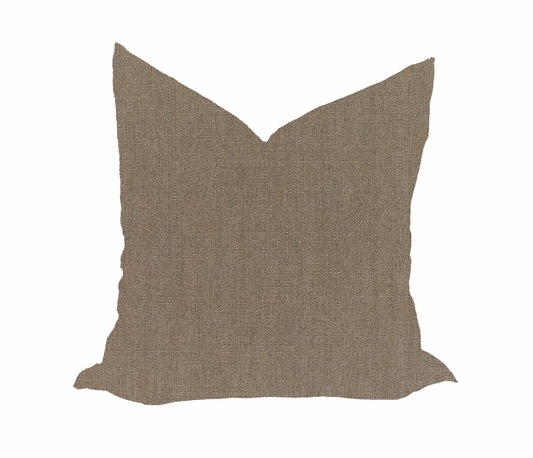 Sunbrella Canvas Taupe Pillow Cover