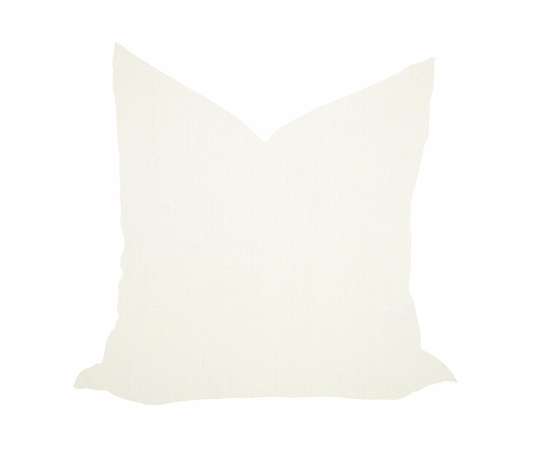 Sunbrella Canvas White/Natural Pillow Cover