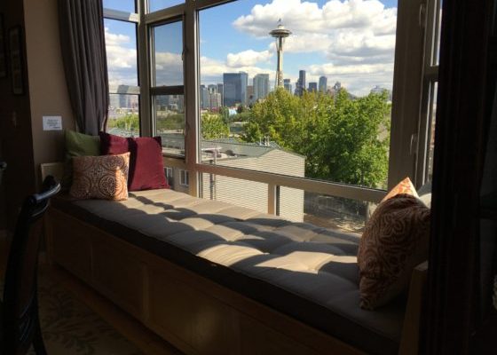 Button Tufted Window Seat Cushion from The Hearth and Home Store